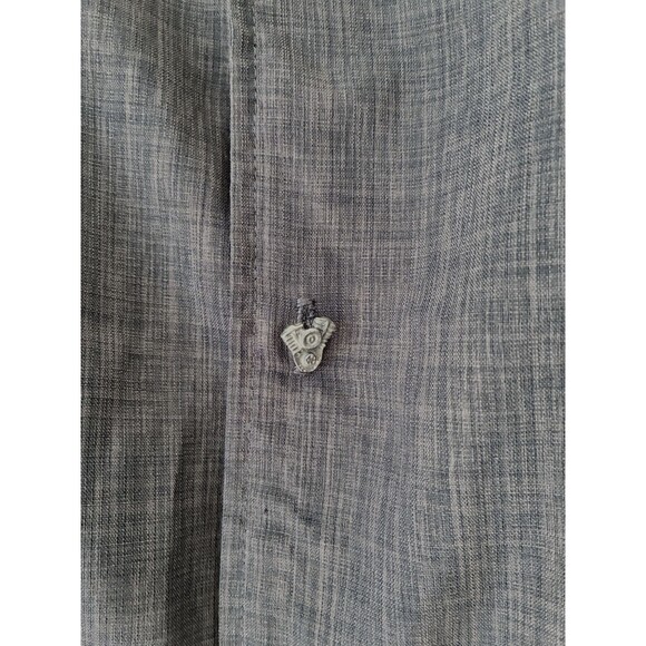 Harley Davidson Cafe Las Vegas Mens Large Shirt Button Up Gray Black Bowling - Picture 6 of 10